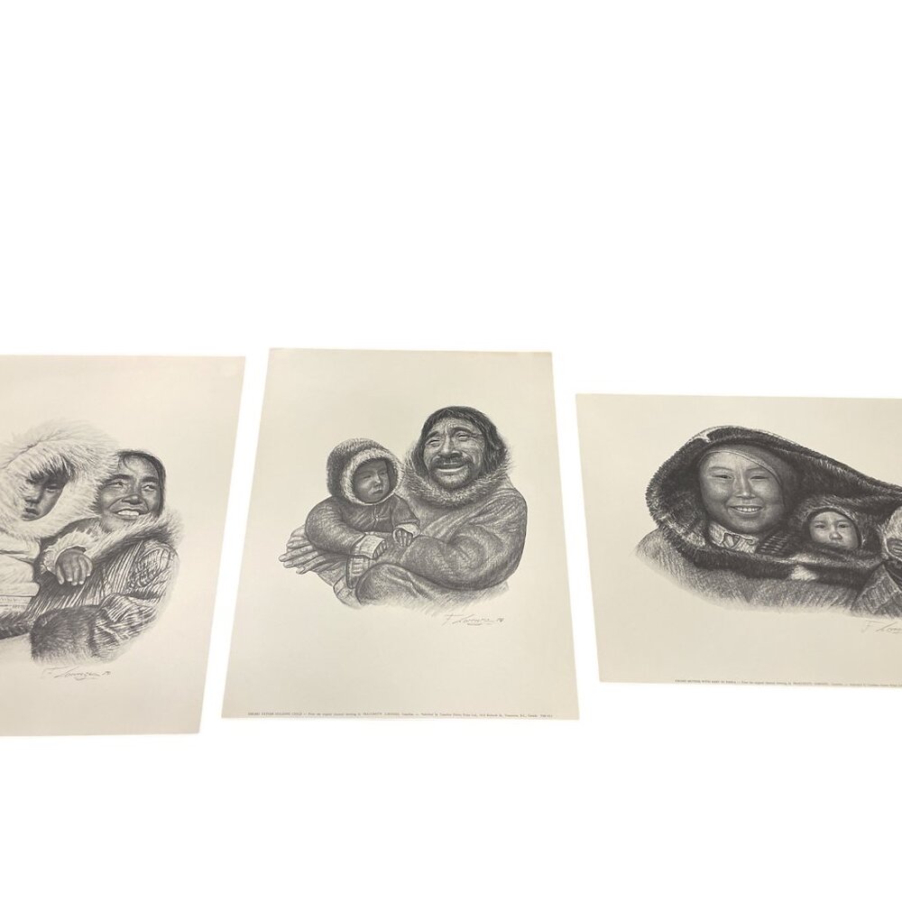 Lorenzo Fracchetti Eskimo Inuit Art Native Print Lot of 3